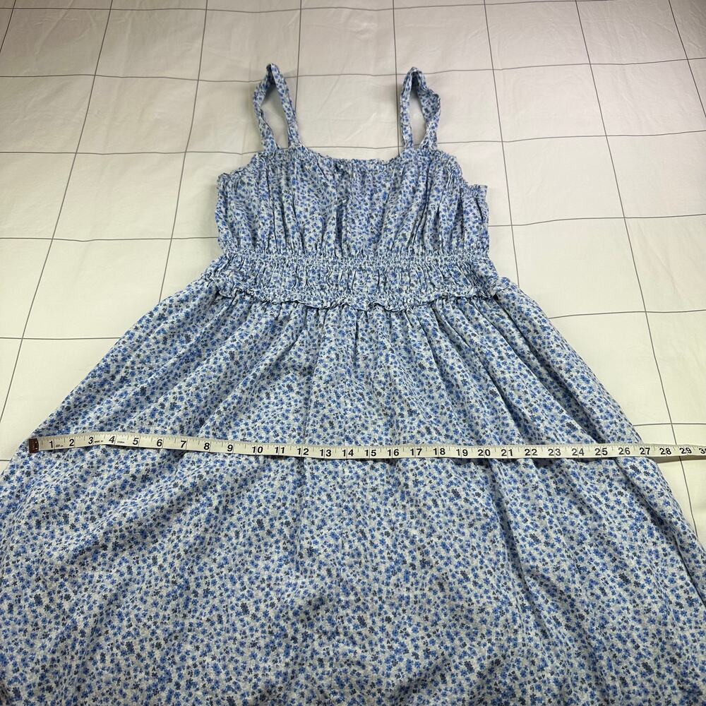 Gap Dress Womens Large Blue Floral Ditsy Sleeveless Cottage Prairie Milkmaid - Picture 10 of 11